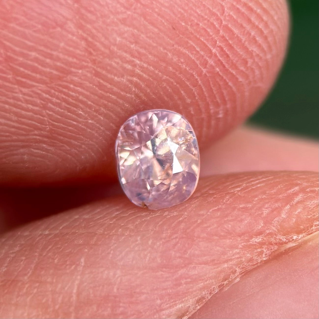 0.48 ct Natural White Sapphire Vietnam. Cushion Shape. No Treatment.