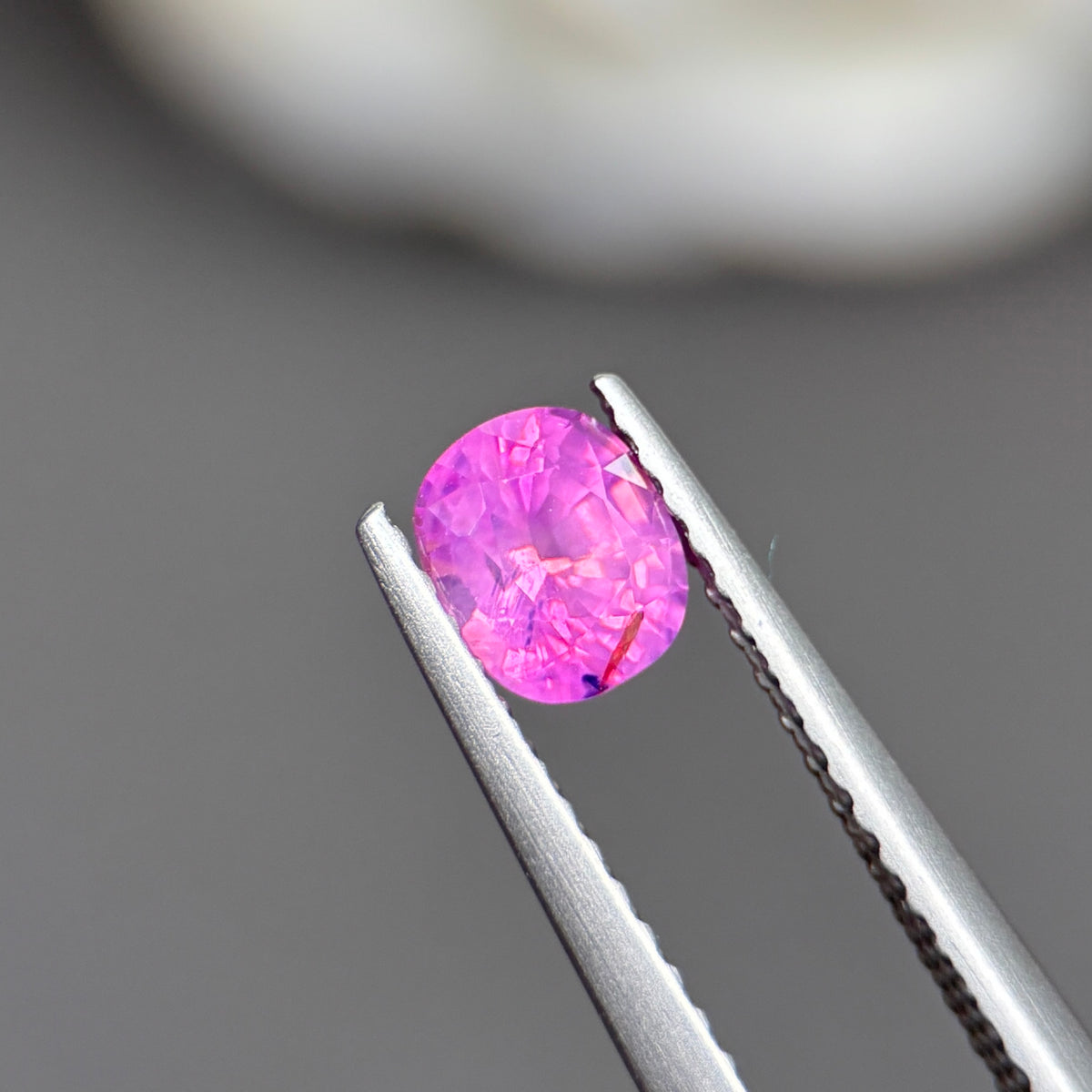 0,66ct Natural Pink Milky Sapphire Vietnam. Cushion Shape. No Treatment Milky Sapphire Luc Yen.