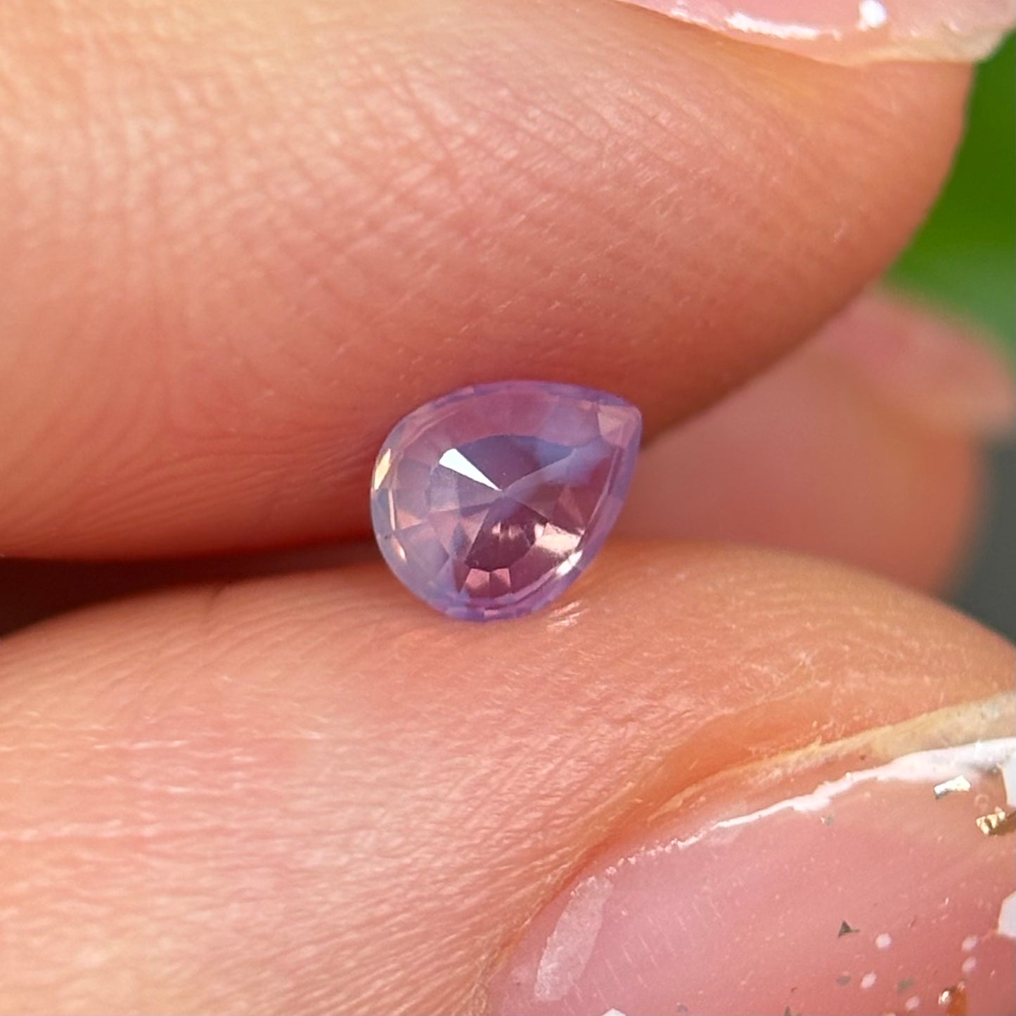 0.35ct Natural Pinkish White Milky Sapphire Vietnam.