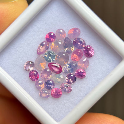 3.42 ct/ 26Pcs Natural Milky Sapphire Viet Nam. A Quality. No treatment.