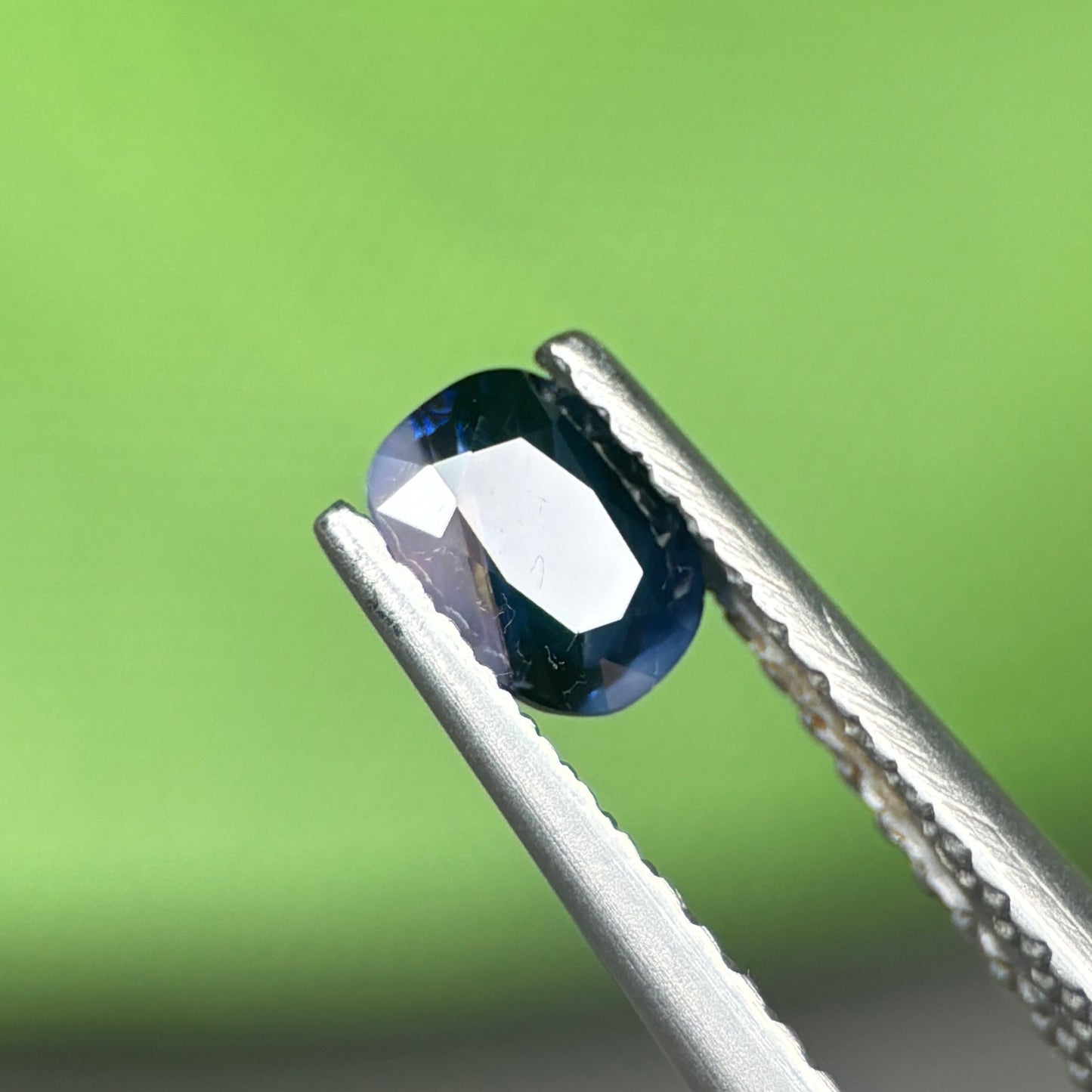 0,5 Natural Blue-White Milky Sapphire Vietnam. Cushion Shape. No Treatment Milky Sapphire Luc Yen.
