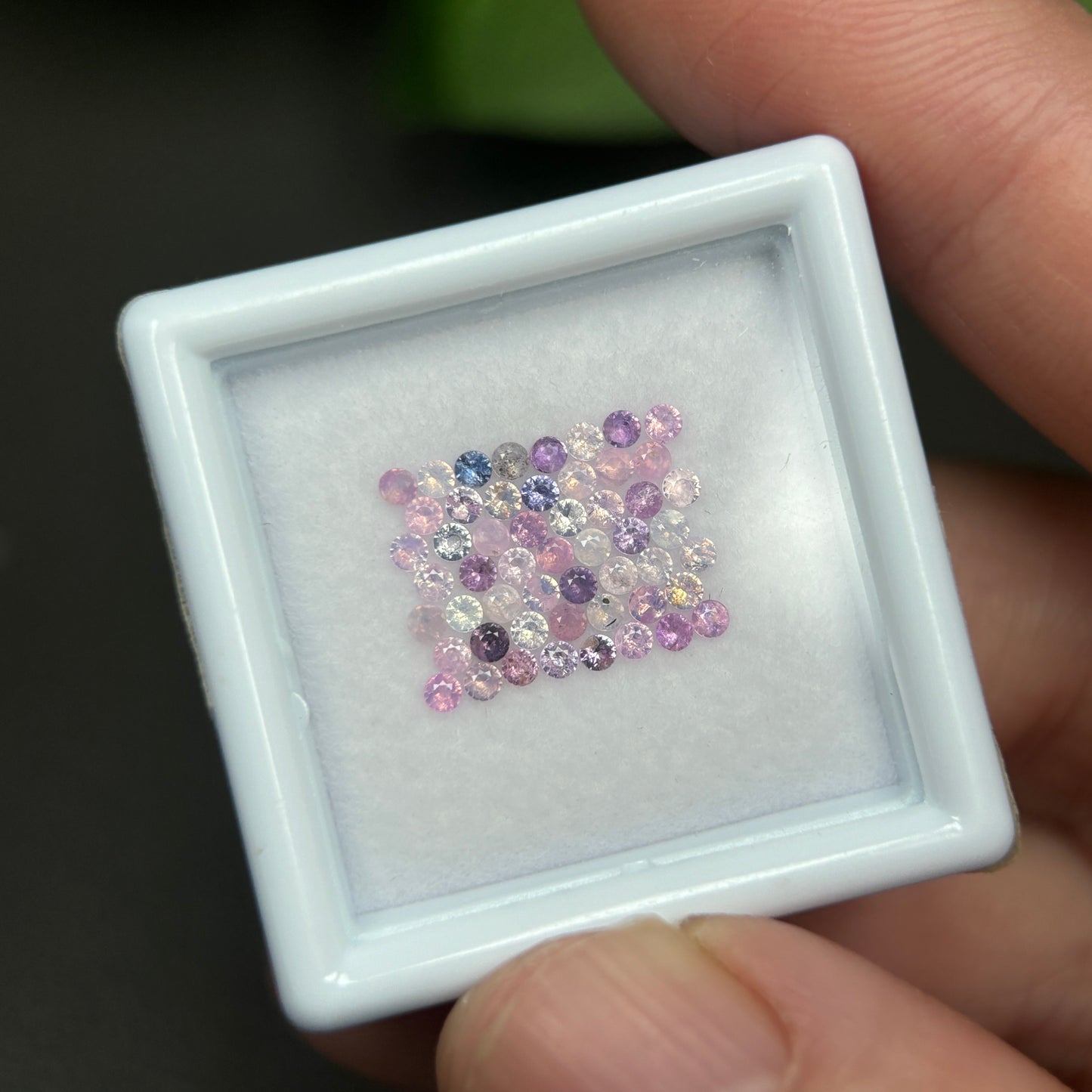 1,0ct/ 53Pcs Natural Sapphire Vietnam, Round Shape, C2 Quality, No Treatment Sapphire Luc Yen.
