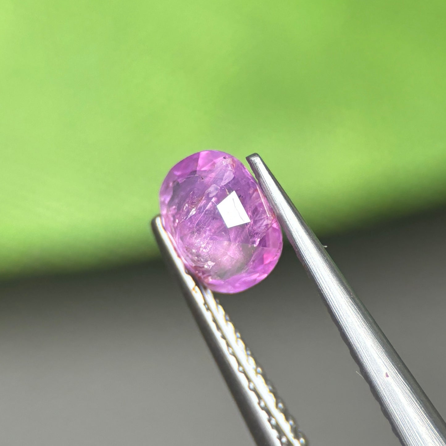 0,79ct Natural Pink Milky Sapphire Vietnam. Cushion Shape. No Treatment Milky Sapphire Luc Yen.