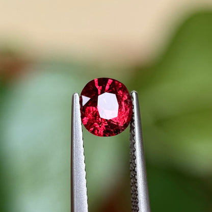 0.93ct Natural Orange-Read Spinel Vietnam. Cushion Shape.