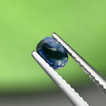 0,5 Natural Blue-White Milky Sapphire Vietnam. Cushion Shape. No Treatment Milky Sapphire Luc Yen.
