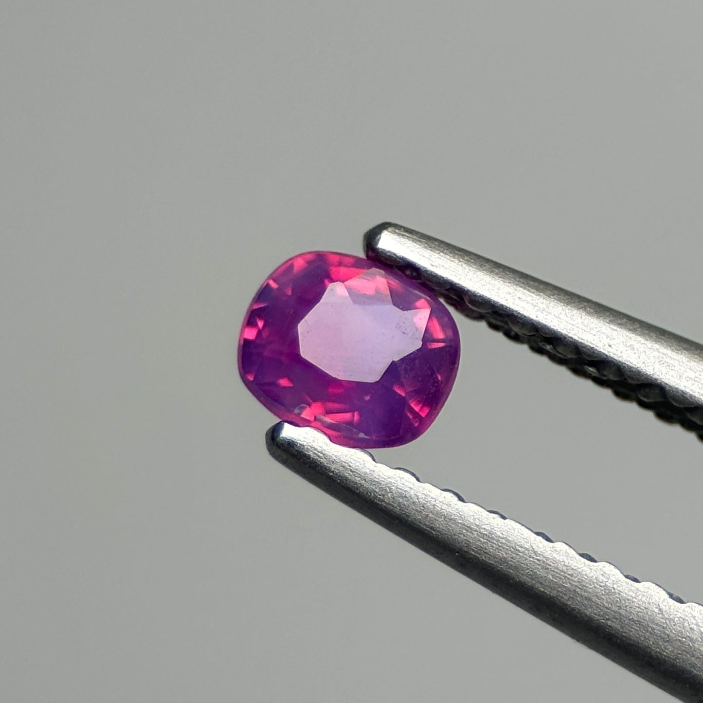 0.25 ct Natural Pinkish Purple Milky Sapphire Vietnam. Cushion Shape.