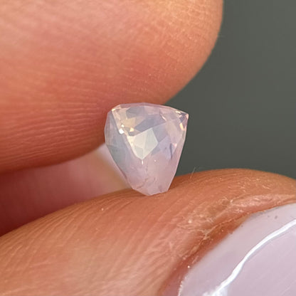 1.0ct Natural White Milky Sapphire Vietnam. Heart Shape. No Treatment.