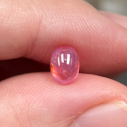 1,28ct Natural Pinkish Orange Milky Cacbochon Sapphire Viet Nam. No Treatment Sapphire Luc Yen.