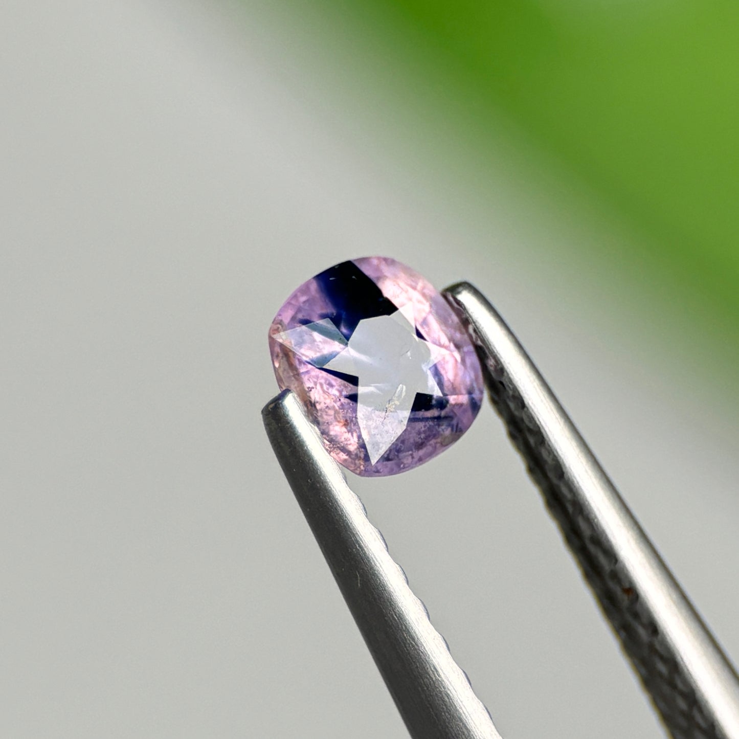 0.48 ct Natural Blueish White Milky Sapphire Vietnam. Cushion Shape.