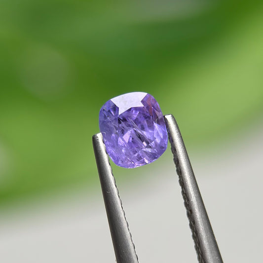 1.06 ct Natural Purple Milky Sapphire Vietnam. Cushion Shape. No Treatment.