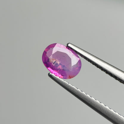 0.58 ct Natural Pink Milky Sapphire Vietnam. Cushion Shape.