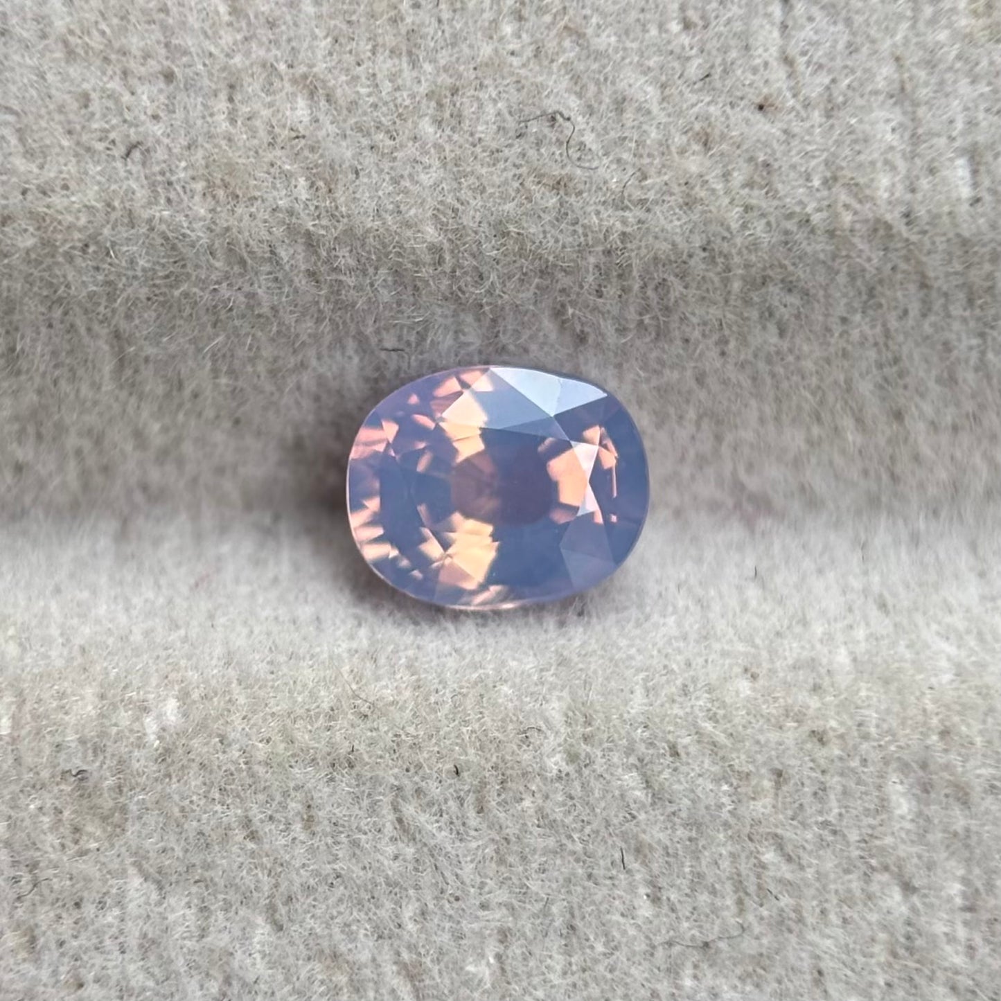 0.55 ct Natural White Milky Sapphire Vietnam. Cushion Shape. No Treatment.