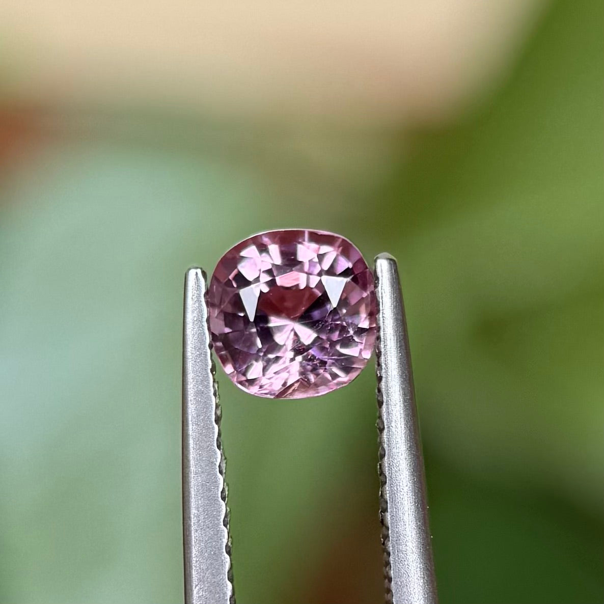 0.85ct Natural Pink-Purple Spinel Vietnam. Cushion Shape.