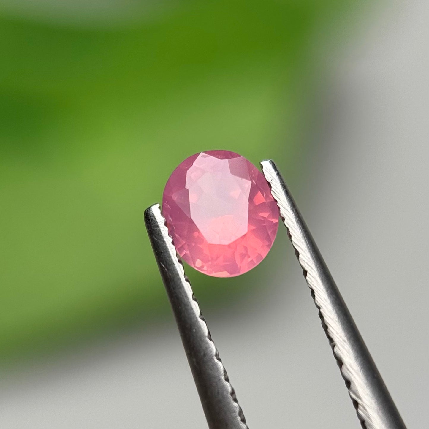0.53 ct Natural Pink Milky Sapphire Vietnam. Oval Shape. No Treatment.