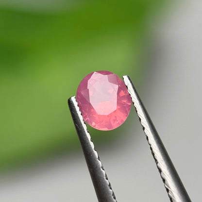 0.53 ct Natural Pink Milky Sapphire Vietnam. Oval Shape. No Treatment.