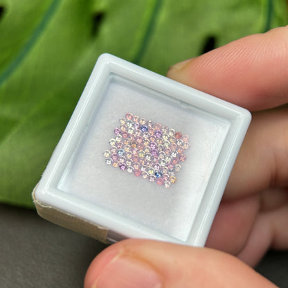 1,0ct/85Pcs Natural Sapphire Vietnam, Round Shape, C1 Quality, No Treatment Sapphire Luc Yen.