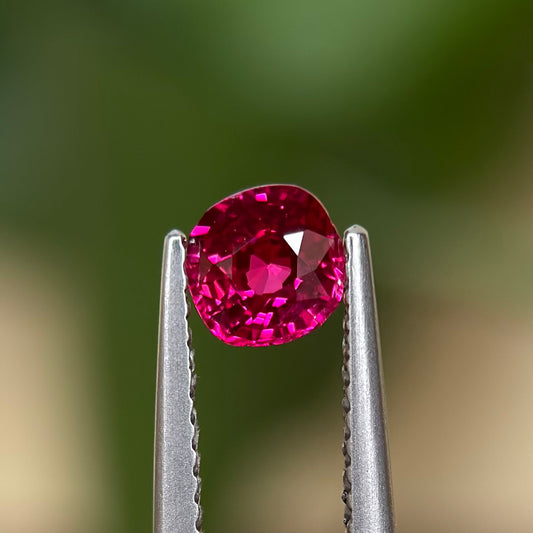 0.66 ct Natural Ruby Viet Nam. Cushion Shape. No treatment.
