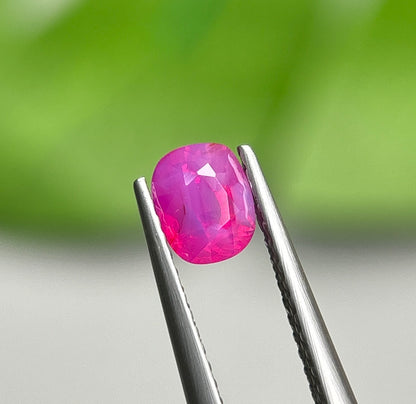 1,10ct Natural Pink Milky Sapphire Vietnam. Cushion Shape. No Treatment Milky Sapphire Luc Yen.