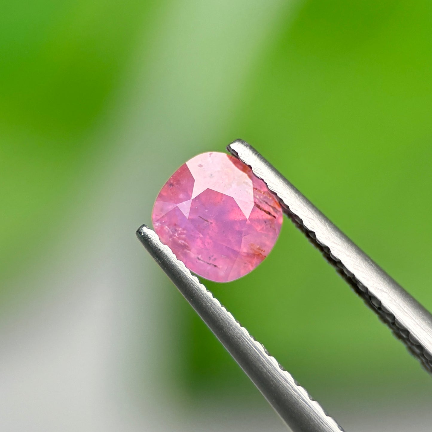 0,82ct Natural Pink Milky Sapphire Vietnam. Cushion Shape. No Treatment Milky Sapphire Luc Yen.