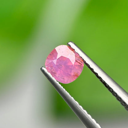 0,82ct Natural Pink Milky Sapphire Vietnam. Cushion Shape. No Treatment Milky Sapphire Luc Yen.