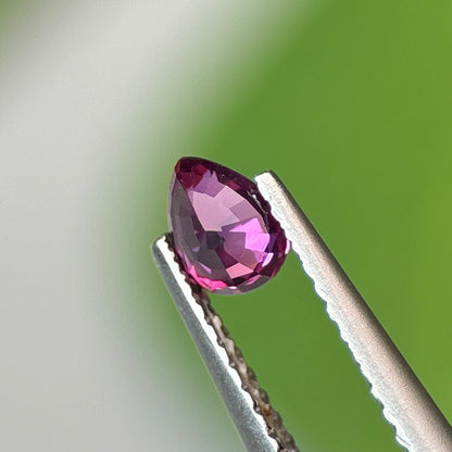 0.47 ct Natural Purple Milky Sapphire Vietnam. Pear Shape. No Treatment.
