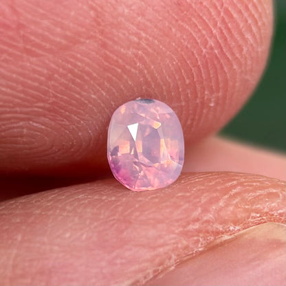 0.31ct Natural Pinkish White Milky Sapphire Vietnam. Cushion Shape. Unheat.