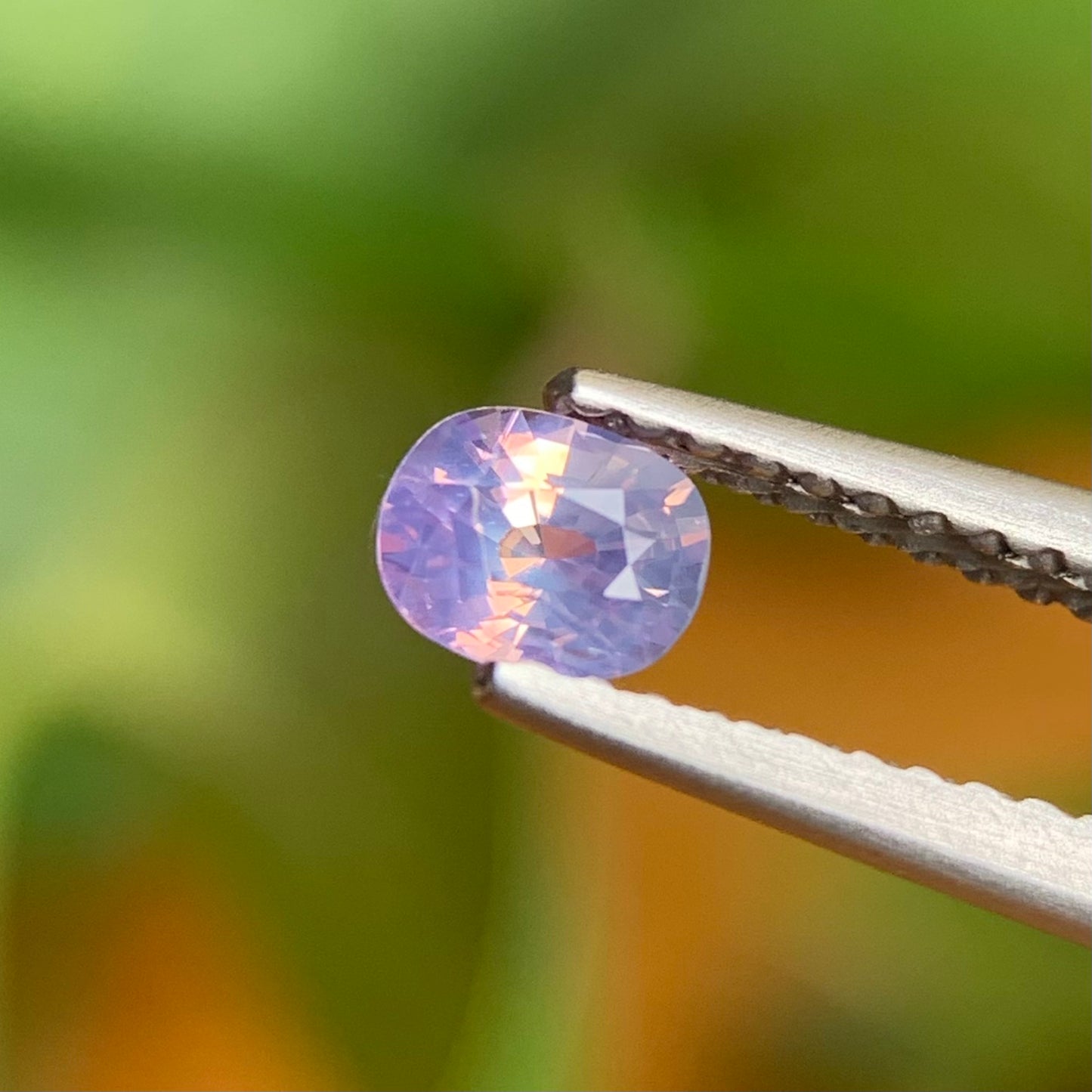 0.39 ct Natural Purplish White Milky Sapphire Vietnam. Cushion Shape. Unheat.