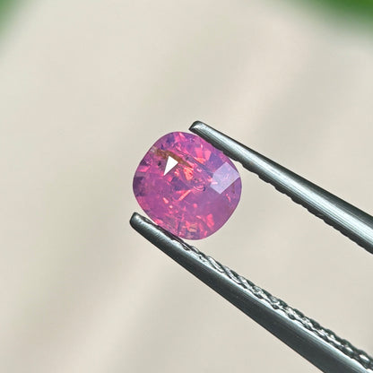 0,61ct Natural Pink Milky Sapphire Vietnam. Cushion Shape. No Treatment Milky Sapphire Luc Yen.
