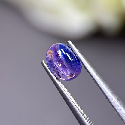 1.27ct Natural Purple-Blue Cacbochon Sapphire Viet Nam. No treatment.