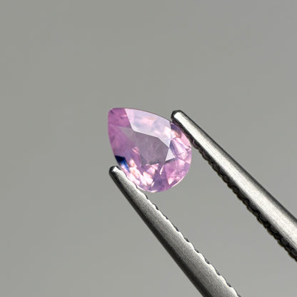 0.43 ct Natural Lite Pink Milky Sapphire Vietnam. Pear Shape.