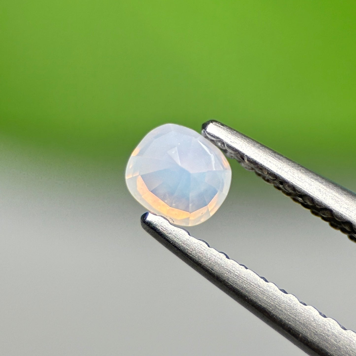 0.33 ct Natural White Milky Sapphire Vietnam. Cushion Shape.