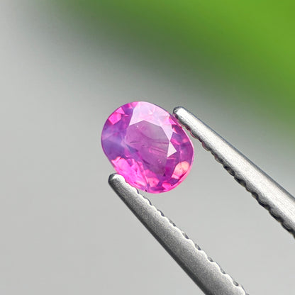 0.35 ct Natural Purplish Pink Milky Sapphire Vietnam. Cushion Shape.