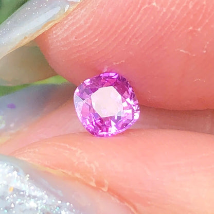 0,35ct Natural Purple Sapphire Vietnam. Cushion Shape. No Treatment Sapphire Luc Yen.
