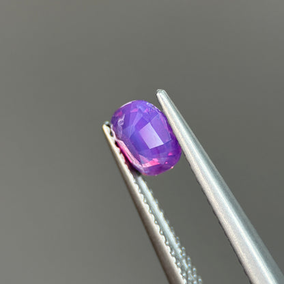 0.77ct Natural Pinkish Purple Milky Sapphire Vietnam. Cushion Shape. No Treatment Milky Sapphire Luc Yen.