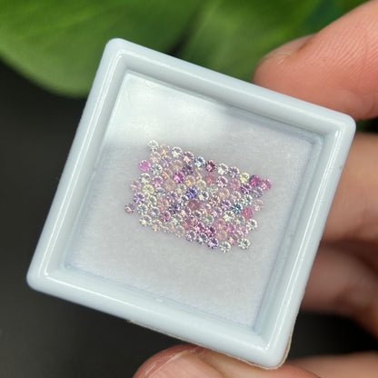 1,0ct/ 82Pcs Natural Sapphire Vietnam, Round Shape, C1 Quality, No Treatment Sapphire Luc Yen.