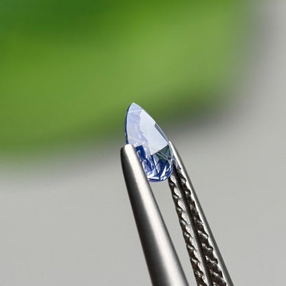 0.42 ct Natural Purple Milky Sapphire Vietnam. Pear Shape. No Treatment.