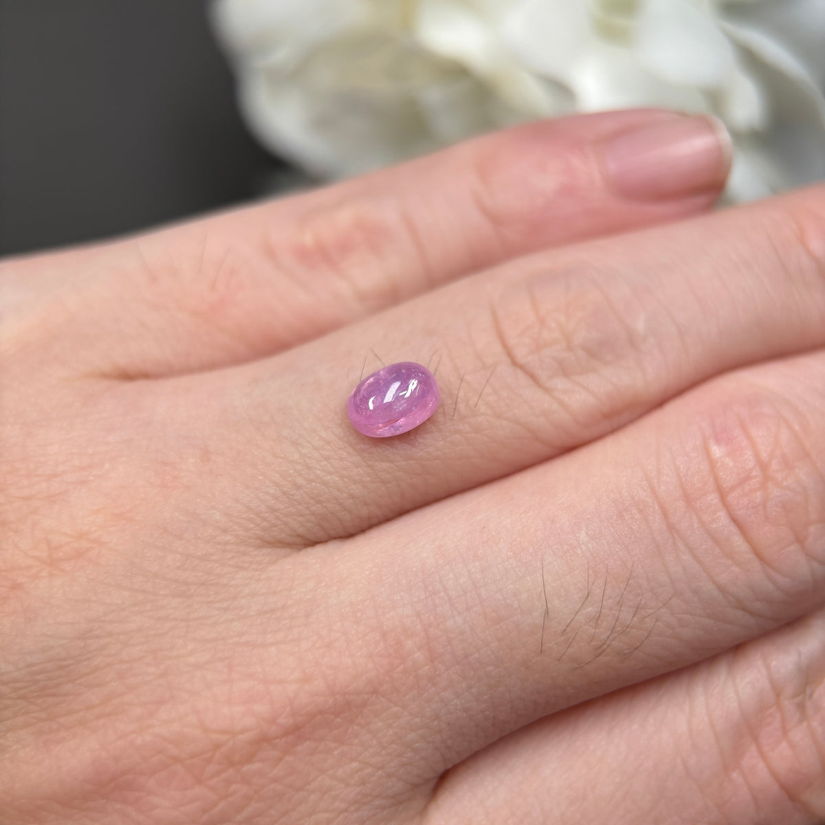 1,24ct Natural Pink Milky Cacbochon Sapphire Viet Nam. No Treatment Sapphire Luc Yen.