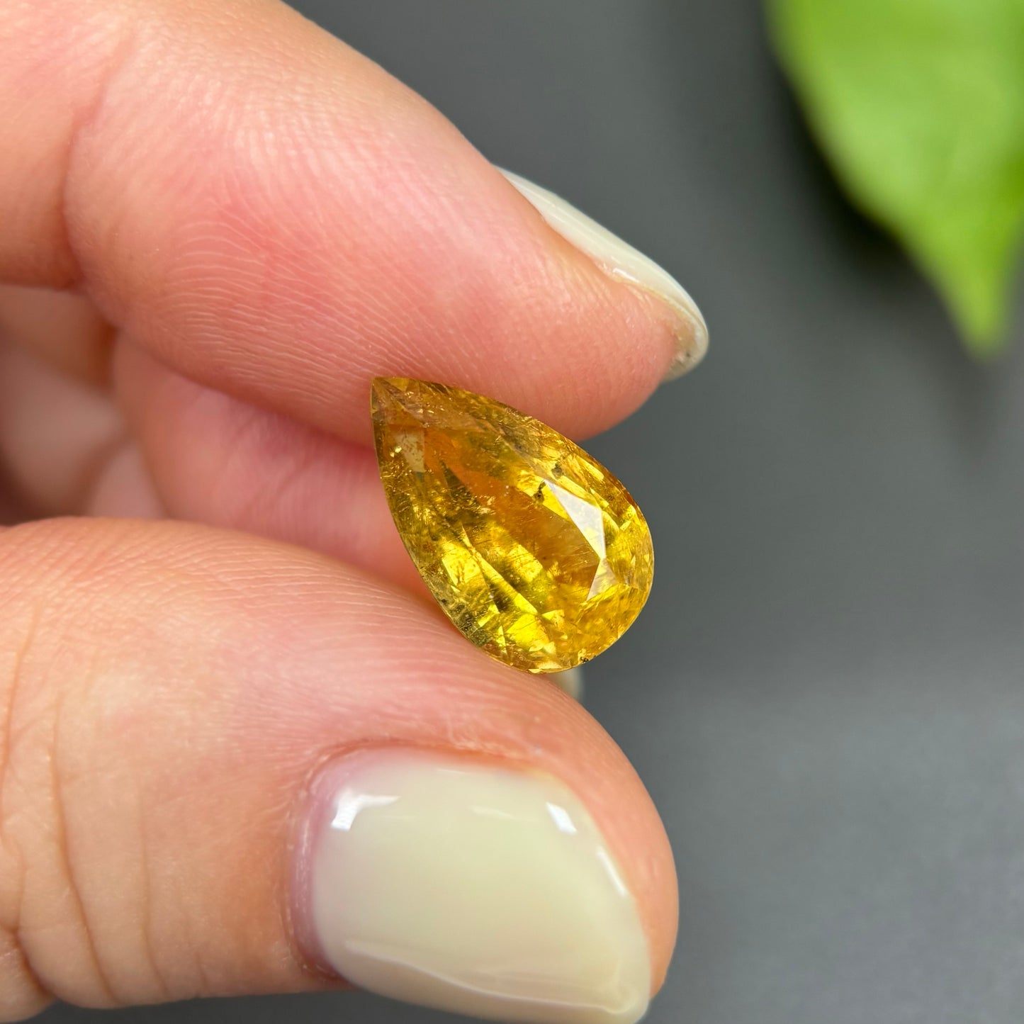 3,94ct Natural Yellow Tourmaline Vietnam. Pear Shape. No Treatment, No Heat Tourmaline Luc Yen.