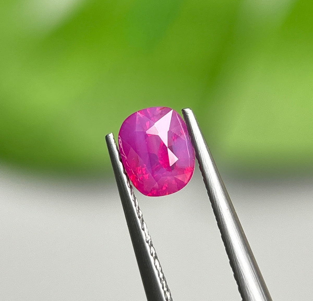 1,10ct Natural Pink Milky Sapphire Vietnam. Cushion Shape. No Treatment Milky Sapphire Luc Yen.