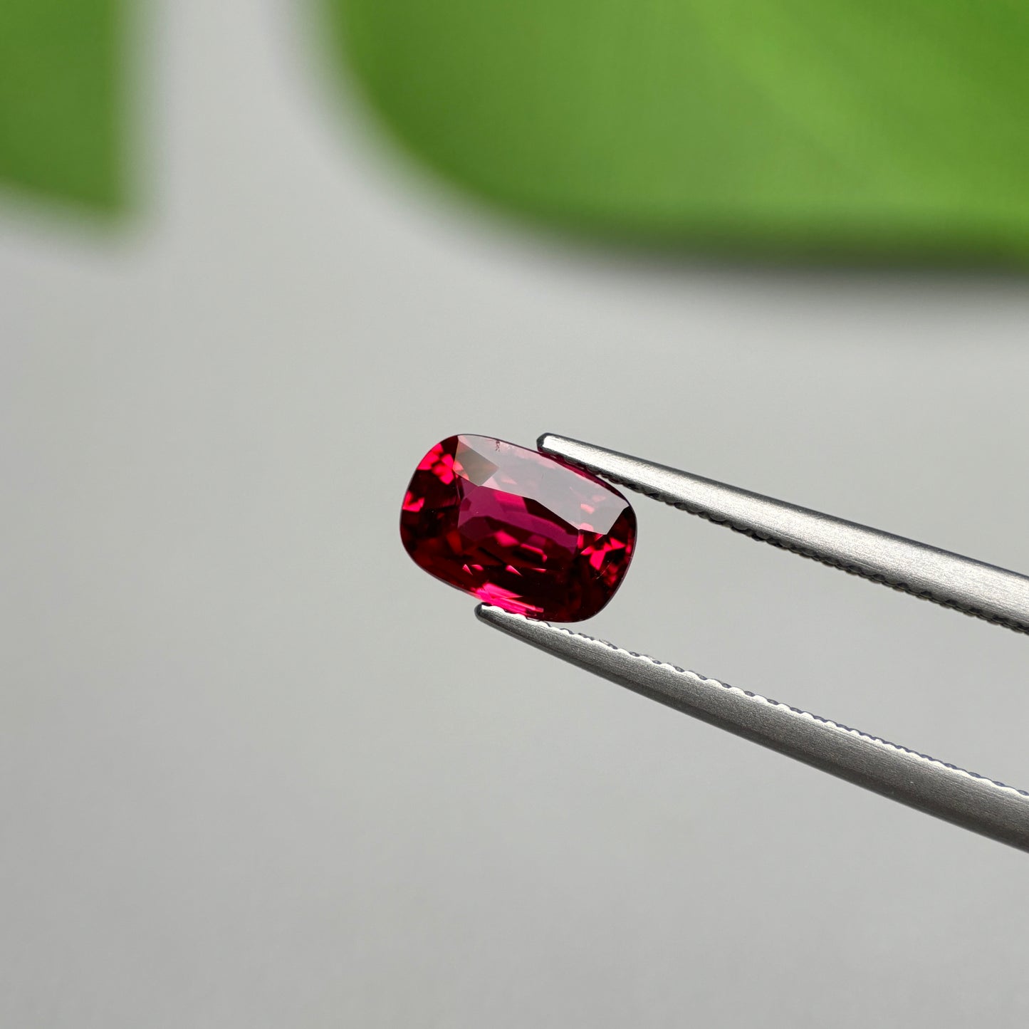 1.66 ct Natural Brownish Red Spinel Vietnam. Cushion Shape. No Treatment.