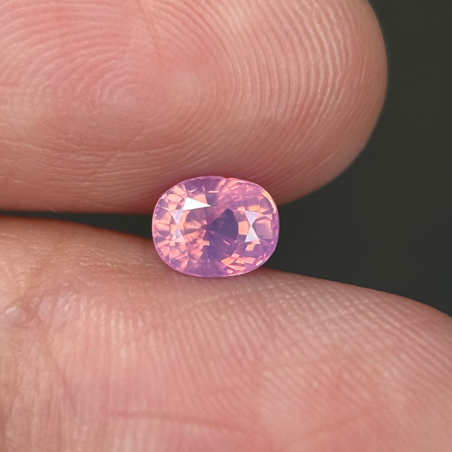 0.84 ct Natural Pink Milky Sapphire Vietnam. Oval Shape. No Treatment.