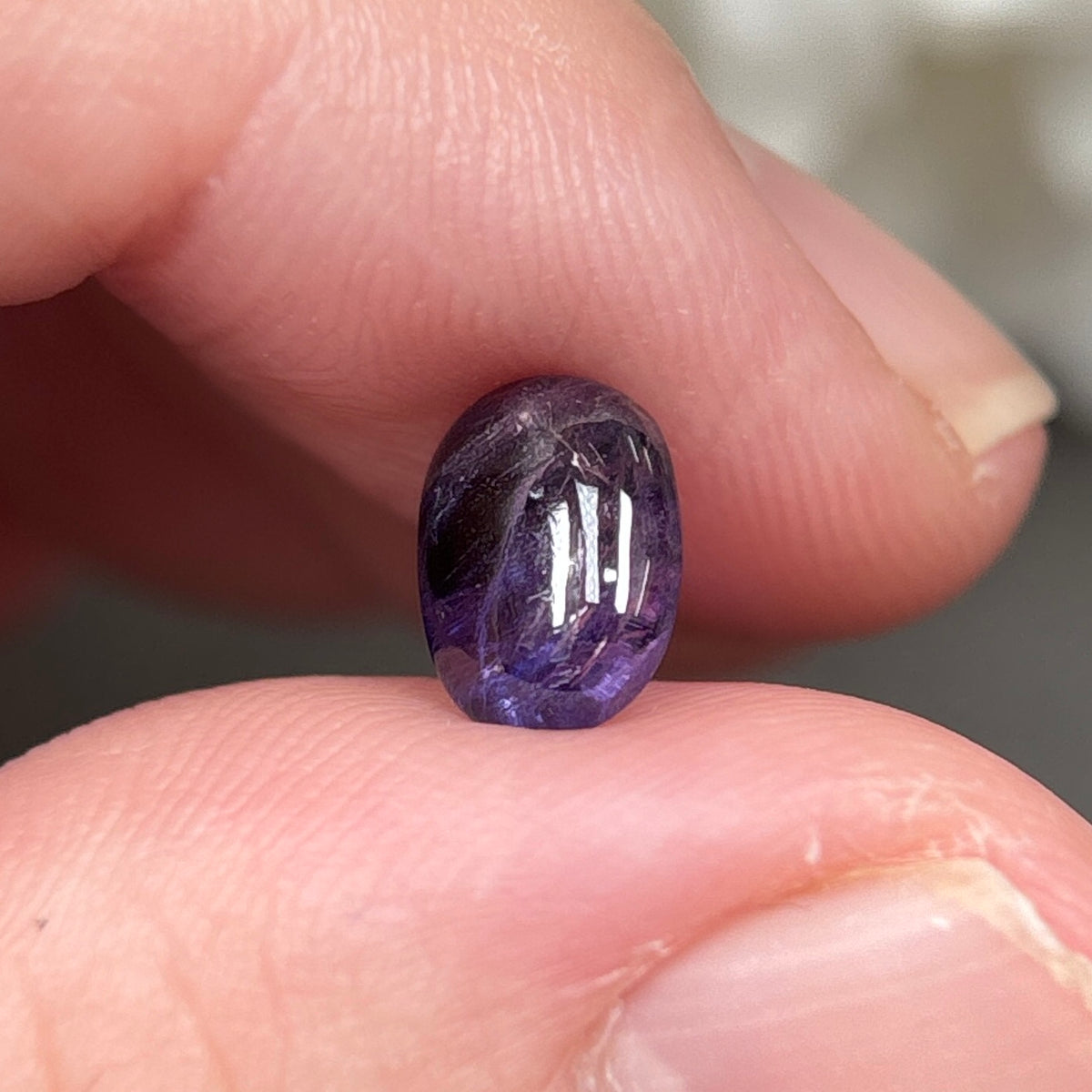2,04ct Natural Blue-Purple Milky Cacbochon Sapphire Viet Nam. No Treatment Sapphire Luc Yen.