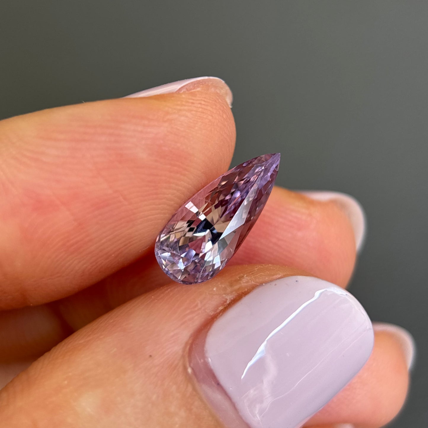2.23ct Natural Purple Spinel Vietnam. Pear Shape. No Treatment.