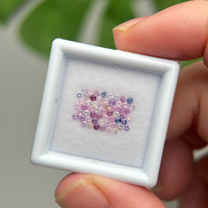 1,0ct/57Pcs Natural Sapphire Vietnam, Round Shape, C2 Quality, No Treatment Sapphire Luc Yen.