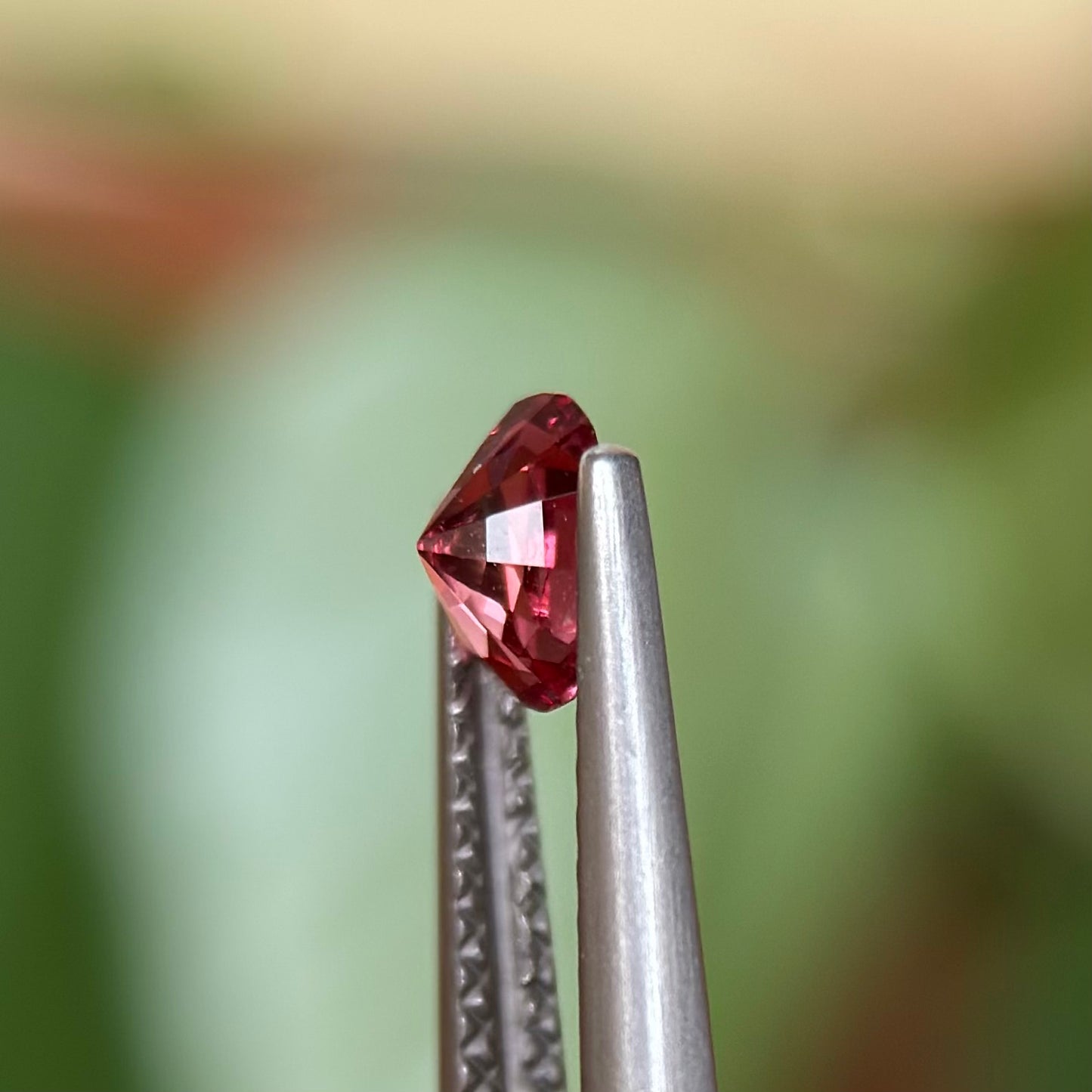 0.55ct Natural Pink-Orange Spinel Vietnam. Cushion Shape.