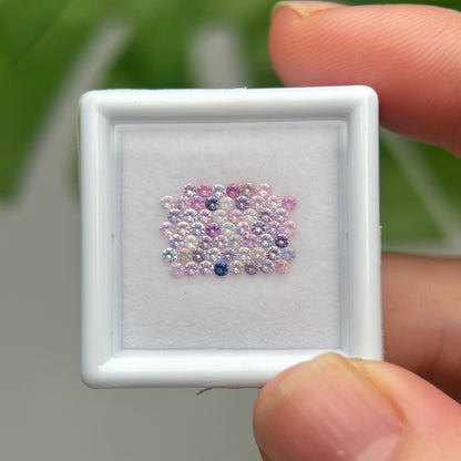1,0ct/57Pcs Natural Sapphire Vietnam, Round Shape, C1 Quality, No Treament Sapphire Luc Yen.