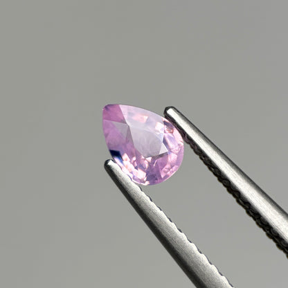 0.43 ct Natural Lite Pink Milky Sapphire Vietnam. Pear Shape.