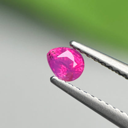 0.33 ct Natural Pink Milky Sapphire Vietnam. Pear Shape.