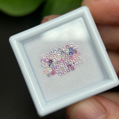1,0ct/ 59Pcs Natural Sapphire Vietnam, Round Shape, C1 Quality, No Treatment Sapphire Luc Yen.