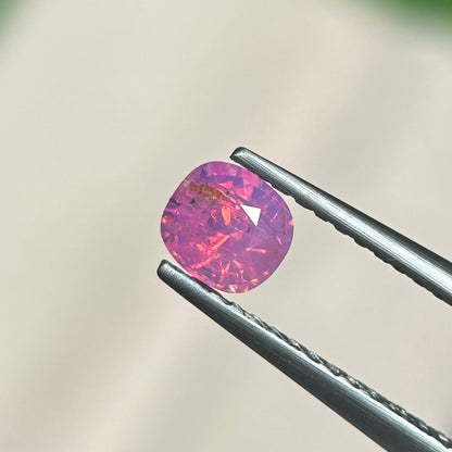 0,61ct Natural Pink Milky Sapphire Vietnam. Cushion Shape. No Treatment Milky Sapphire Luc Yen.